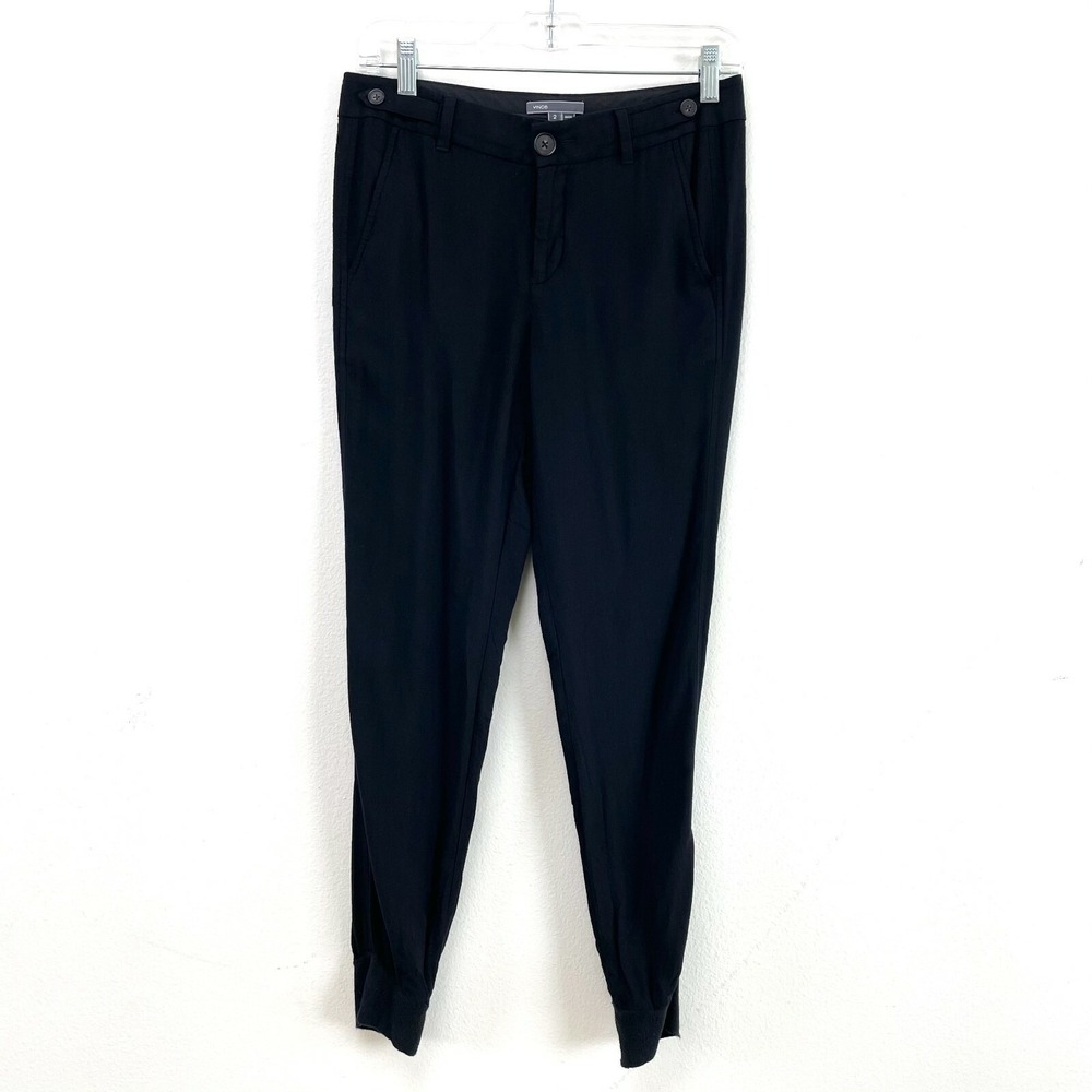 Vince Womens 2 Black Lightweight Dress Work Jogger Pants